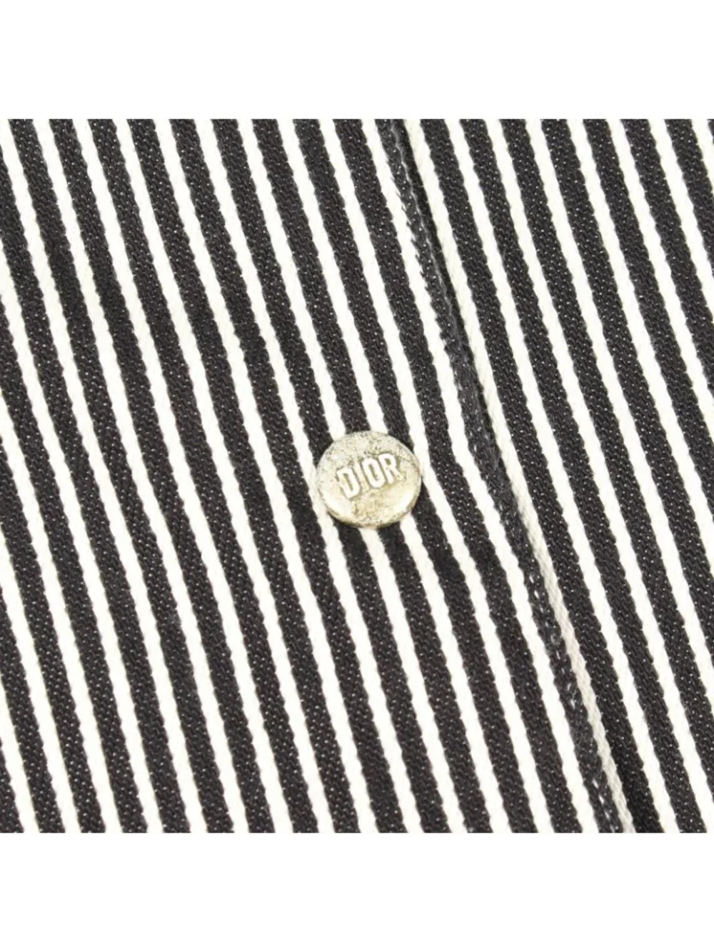 Dior Dress Striped Overalls Kids Black White Cotton Skirt